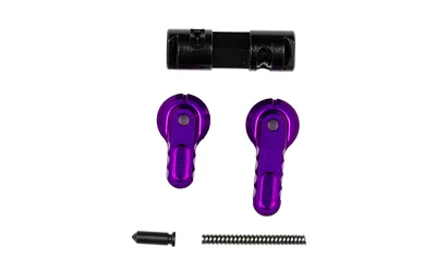 Battle Arms Development BAD BAD-ASS-LITE purple ambidextrous safety selector parts, top view
