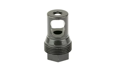 primary-14679 KGM TAPER MB 5/8X24, gray angled view with side ports, top opening and threaded base