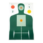 ACTION TGT SB-1 MNJRC ADV GRN 100PK green silhouette target with colored circular aiming points
