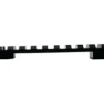 DNZ REM700 SA PIC RAIL W/8-40 black rail, side view with raised mounting slots