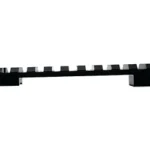 DNZ REM700 SA PIC RAIL 20MOA W/8-40 black rail, side view with raised mounting slots