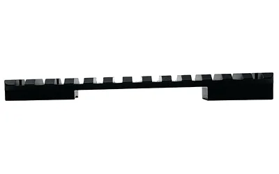 DNZ REM700 SA PIC RAIL 20MOA W/8-40 black rail, side view with raised mounting slots