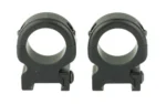 DNZ FREEDOM RPR 2PC RAIL MNT MED 1-inch, black two-piece rings in front view