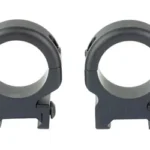 DNZ FRDM RPR 2PC RAIL MOUNT MED 30MM, black two-piece rings in front view