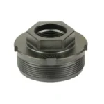 KGM DTA HUB 1.375X24 to 5/8X24 TI dark gray threaded adapter, angled top view