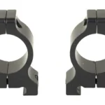 DNZ Freedom Reaper 2PC Vertical High black scope ring pair in front view