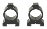 DNZ Freedom Reaper 2PC Vertical High black scope ring pair in front view