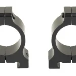 DNZ Freedom Reaper 2PC Vertical Med black scope ring pair in front view