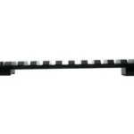 DNZ REM700 LA PIC RAIL W/8-40 black rail in side view with raised slots