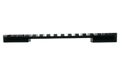 DNZ REM700 LA PIC RAIL W/8-40 black rail in side view with raised slots