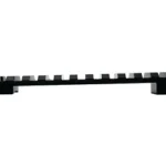 DNZ REM 700 LA PIC RAIL 20MOA W/8-40 black rail in side view with raised slots