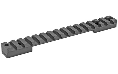 DNZ REM 700 LA PICATINNY RAIL black angled top view with mounting slots and holes