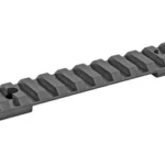 DNZ TIKKA T3 -T3X PICATINNY RAIL black angled top view with mounting slots and holes