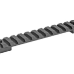 DNZ Savage Axis Picatinny Rail, black angled top view with slotted rail and mounting holes
