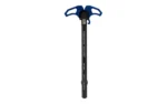 ARMASPEC VICTORY CHARGING HANDLE BLU, black charging handle with blue grips in top view