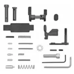 ARMASPEC SPR LIGHT LPK 223/556 BLK black lower parts kit with pins, springs and controls, top view