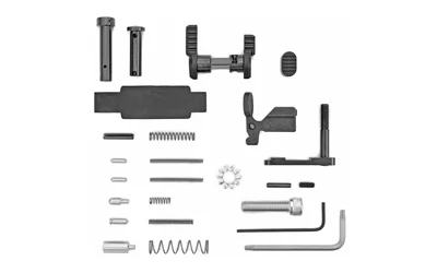 ARMASPEC SPR LIGHT LPK 223/556 BLK black lower parts kit with pins, springs and controls, top view