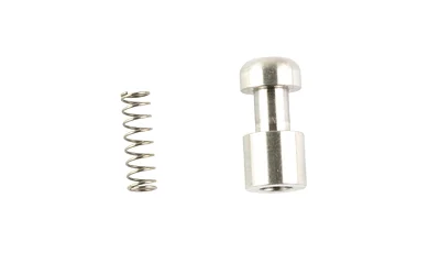 ARMASPEC PLNGR W/RDCD SPRING FOR GLK, silver plunger and coil spring side by side
