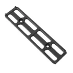 ARMASPEC M-LOK TO ARCA RAIL 6 BLK black rail, angled top view with elongated slots