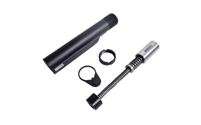 primary-14794 ARMASPEC SRS BUFFER KIT H3 GEN 4 black tube, spring assembly and small parts, top view