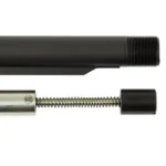 ARMASPEC SMB BUFFER KIT AR9 GEN 3 black tube, spring assembly and two small parts, top view