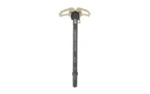 ARMASPEC VICTORY charging handle, black and FDE top view with wide curved dual latches