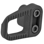 ARMASPEC B2 EXTENDED MAG RELEASE BLK, black extended magazine release in angled view