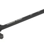 ARMASPEC CLASSIC CHRG HNDL AR10 BLK, black charging handle in angled top view with dual latches