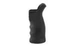 ERGO TDX-0 DLX black pistol grip, side view with curved backstrap and finger grooves
