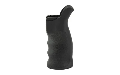 ERGO TDX-0 DLX black pistol grip, side view with curved backstrap and finger grooves