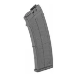 JTS M12AK magazine black, angled side view with curved body and textured panels