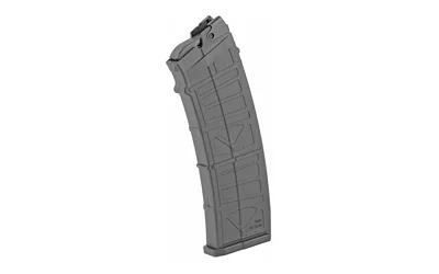 primary-14833 JTS M12AK magazine black, angled side view with curved body and textured panels