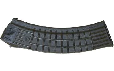 primary-14842 Arsenal, Inc. MAG ARSENAL AK black curved magazine, side view with molded grid texture