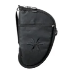 Legend Pegasus black pistol rug, side view with zipper, carry loop and embossed logo