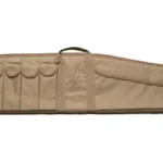LEGEND PEGASUS TAC RIFLE CS 42 DE tan rifle case, side view with carry handle and exterior pockets