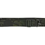 BL FORCE VICKERS PADDED 2-1 SLNG MCB green camouflage sling, laid flat with black buckles