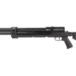 JTS AIRACUDA PRS MAX black rifle, right-side view with long barrel, pistol grip and adjustable stock