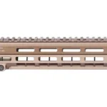 GEISSELE 10.5-inch SPR MOD MK8 MLOK DDC tan left-side view with top rail and slotted handguard