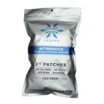 Legend Aftershock 2 1/4-inch patches in silver resealable 250-pack pouch, front view