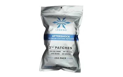 primary-14894 Legend Aftershock 2 1/4-inch patches in silver resealable 250-pack pouch, front view
