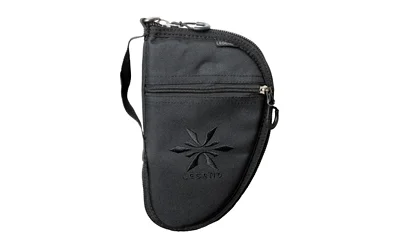 LEGEND PEGASUS PISTOL RUG, black zippered pistol case with carry strap, front view