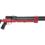 JTS Airacuda PRS Max, right-side view in red and black with pistol grip and adjustable stock