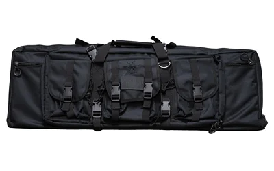 primary-14937 LEGEND PHOENIX TAC RIFLE CS black case front view with handles, shoulder strap and exterior pockets