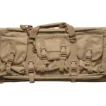 LEGEND PHOENIX TAC RIFLE CS desert tan case front view with handles, straps and exterior pockets