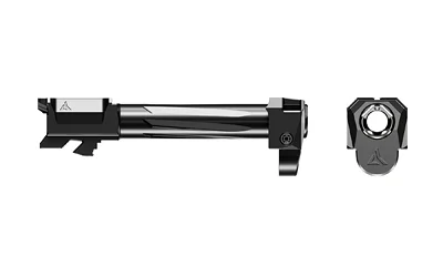 primary-14977 RADIAN AFTRBRNR RJ FOR G19 G5 BK/GRY, black and grey components in side and front views
