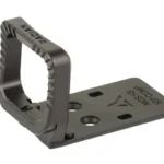 Radian Guardian for Glock MOS HS507C, dark gray optic guard and mounting plate, angled view
