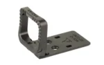 Radian Guardian for Glock MOS HS507C, dark gray optic guard and mounting plate, angled view