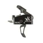 RADIAN VERTEX TRIGGER CBX CURVED BLK, black trigger unit in side view with curved trigger shoe