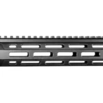 Mission First Tactical MFT EXTREME DUTY FREE FLOAT MLOK, black side view with top rail and slots