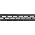 Mission First Tactical MFT EXT DUTY FREE FLT RL MLOK, black side view with top rail and slots
